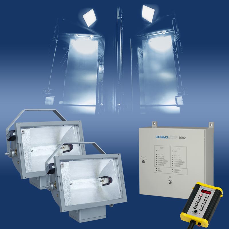 Stroboskop-System für großdimensionierte Industrieanwendungen und die Stahlindustrie DRELLOSCOP 1092