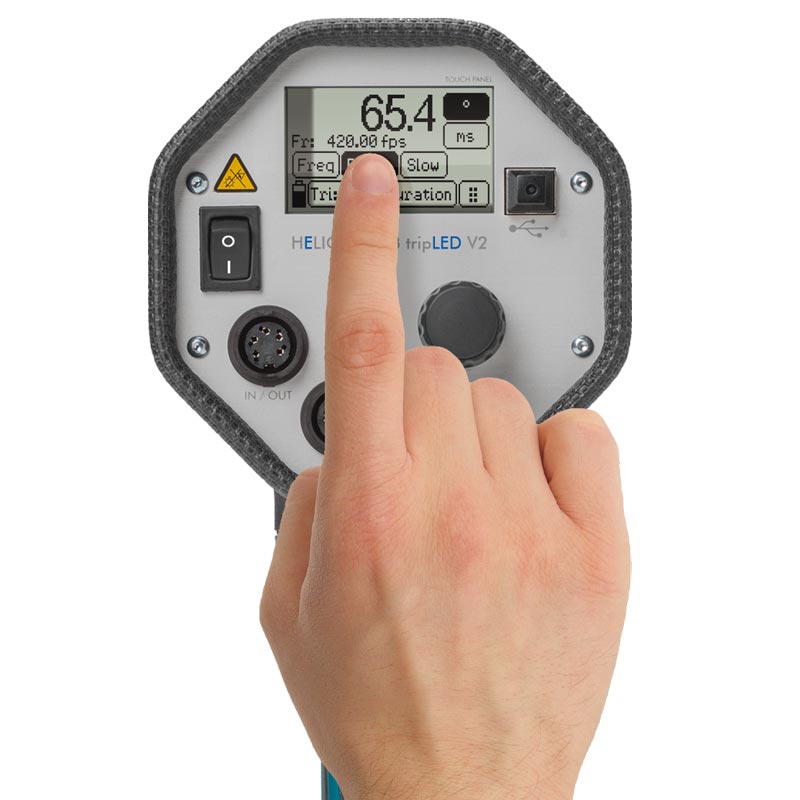 Stroboscope à LED portable – HELIO-STROB tripLED V2 - Écran tactile