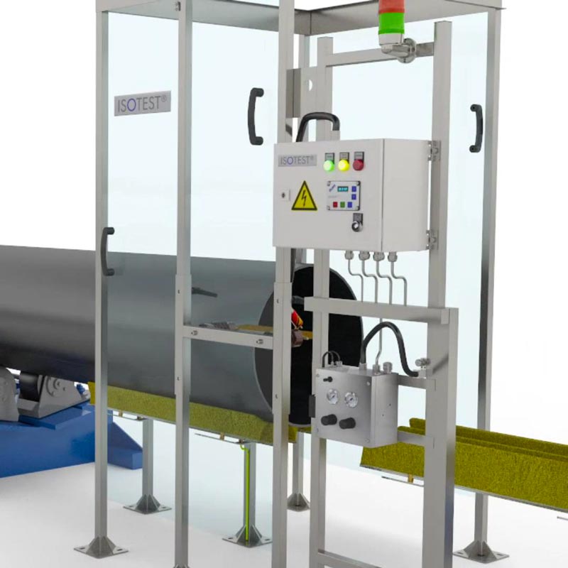 Stationäres Porenprüfgerät ISOTEST® act P2 - Porenprüfung von Pipelines / Rohrumhüllungen